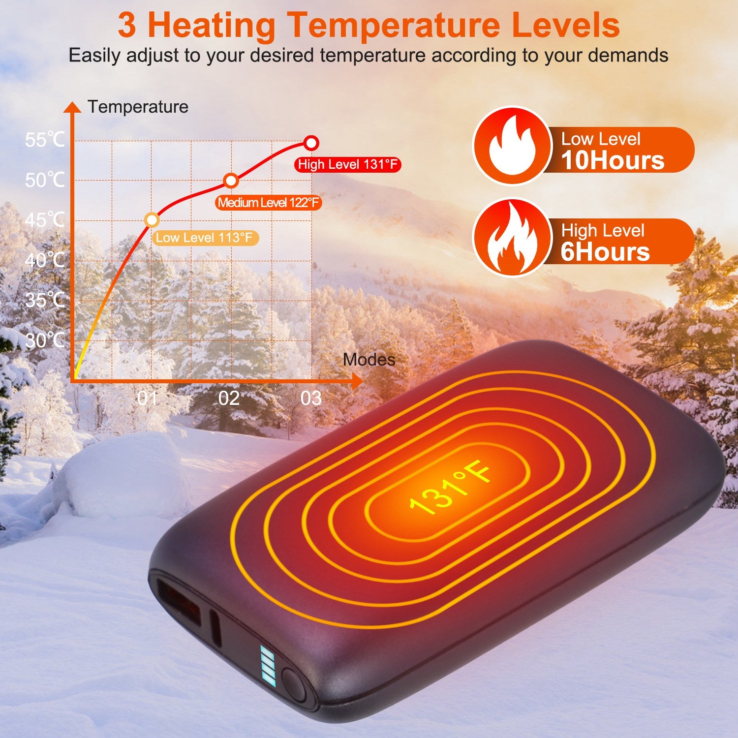 Electric Double Sided Hand Warmer